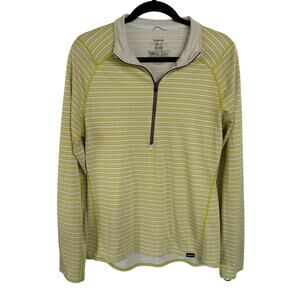 Patagonia Striped Quarter Zip Pullover Top Hiking Camping Outdoors Mens Medium
